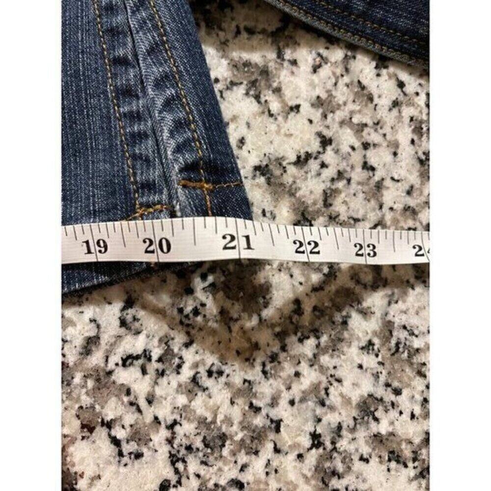 Zena Women Blue Denim Jacket Belted Snap Front Pocket Y2K Western Size M - Picture 6 of 10